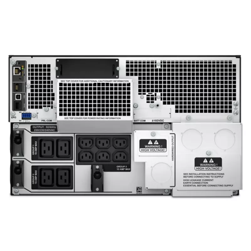 APC Smart-UPS On-Line SRT10KRMXLI - 10kW/VA, 6x C13 + 4x C19 + Hardwire salida monofásica, montaje en rack, NMC integrada