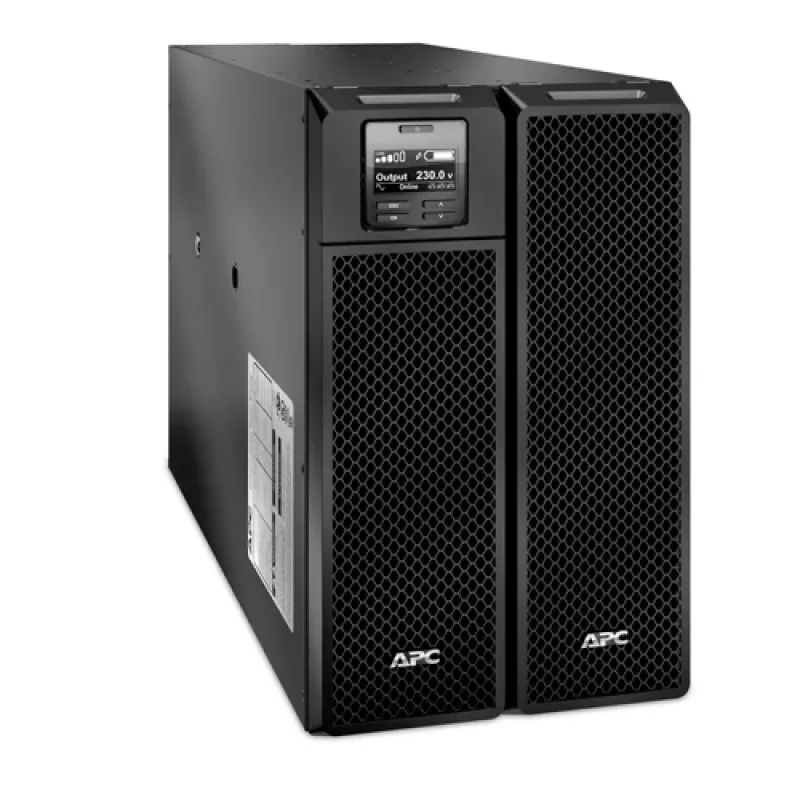 APC Smart-UPS On-Line, 8kVA/8kW, Torre, 230V 3:1 y 1:1, 6x C13+4x C19 salidas IEC, tarjeta de red+SmartSlot, autonomía extendida, sin kit de raíles