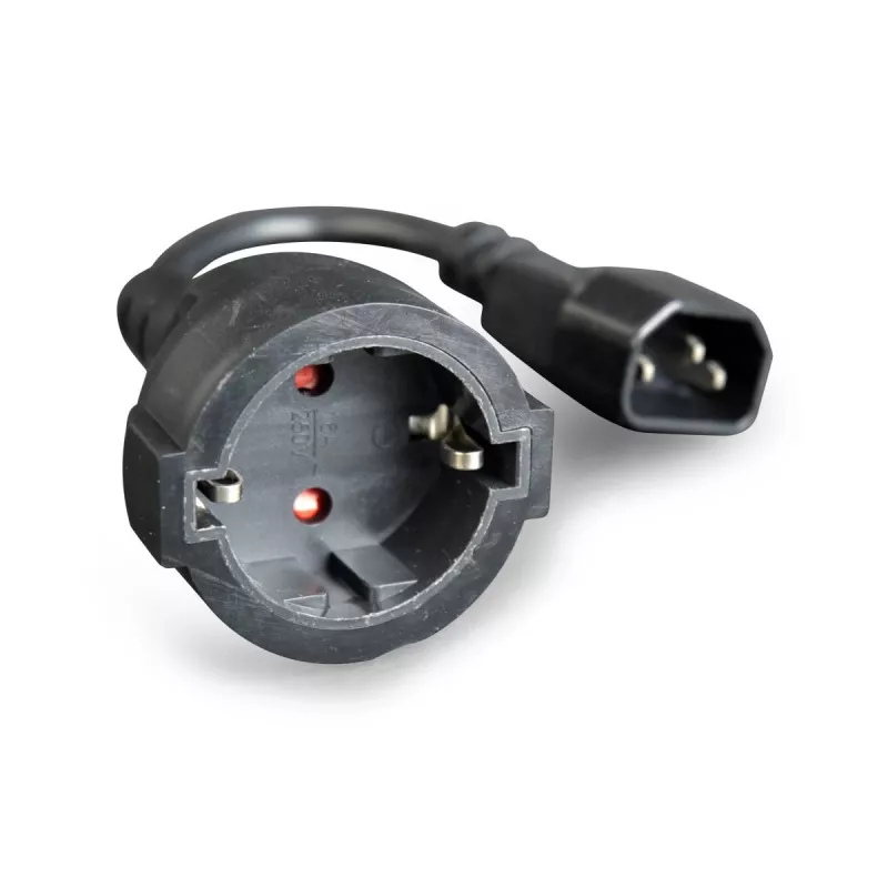 GEMBIRD cable adaptador de corriente (conector macho C14 a conector hembra Schuko)