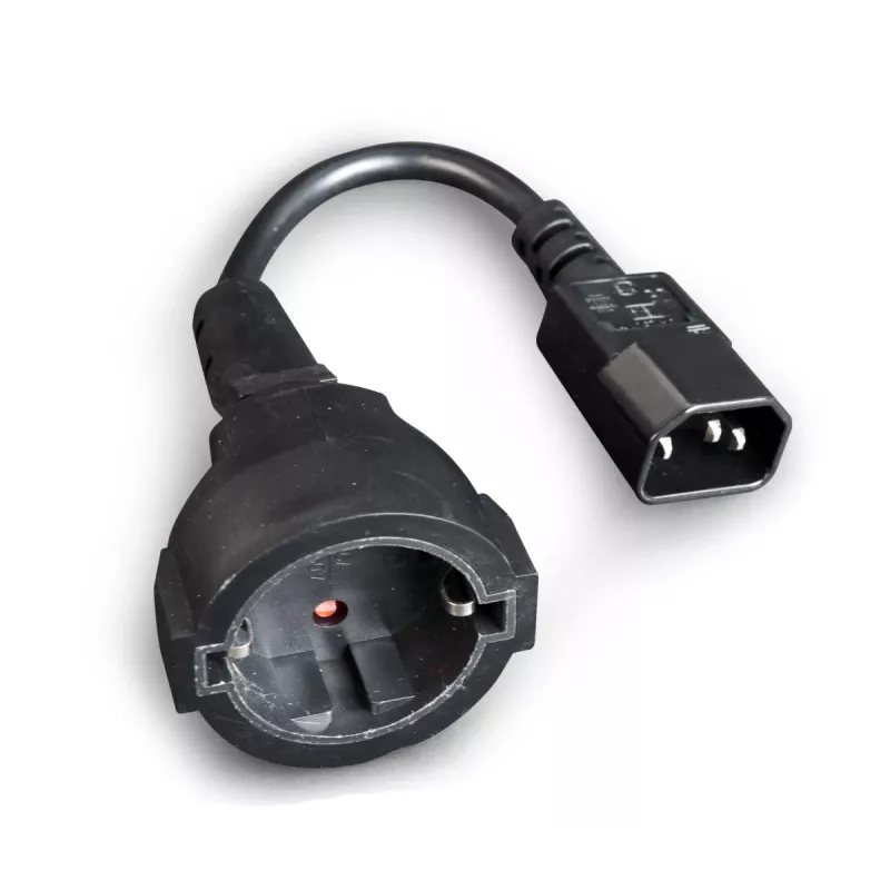 GEMBIRD cable adaptador de corriente (conector macho C14 a conector hembra Schuko)