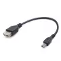 GEMBIRD cable USB OTG AF a Micro BM 15 cm - negro