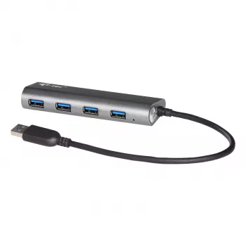 Hub USB i-tec Metal Superspeed USB 3.0 hub de 4 puertos 5000 Mbit/s gris