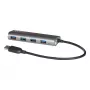 Hub USB i-tec Metal Superspeed USB 3.0 hub de 4 puertos 5000 Mbit/s gris