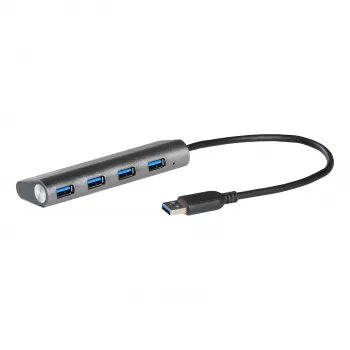 Hub USB i-tec Metal Superspeed USB 3.0 hub de 4 puertos 5000 Mbit/s gris