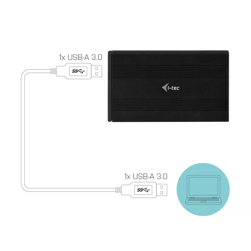 Caja HDD/SSD i-tec Advance MySafe AluBasic 2,5