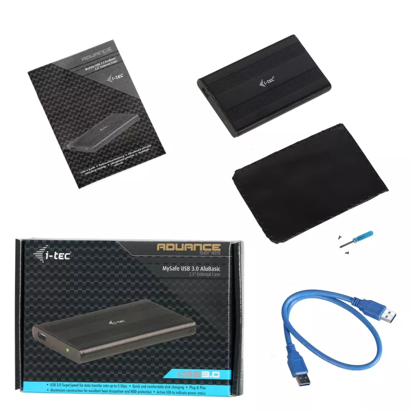 Caja HDD/SSD i-tec Advance MySafe AluBasic 2,5