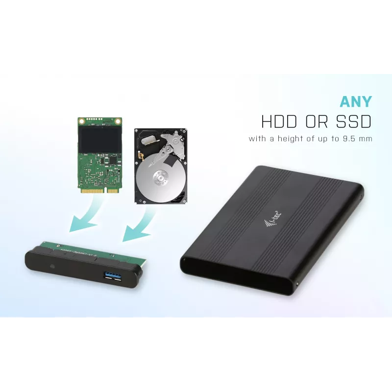 Caja HDD/SSD i-tec Advance MySafe AluBasic 2,5