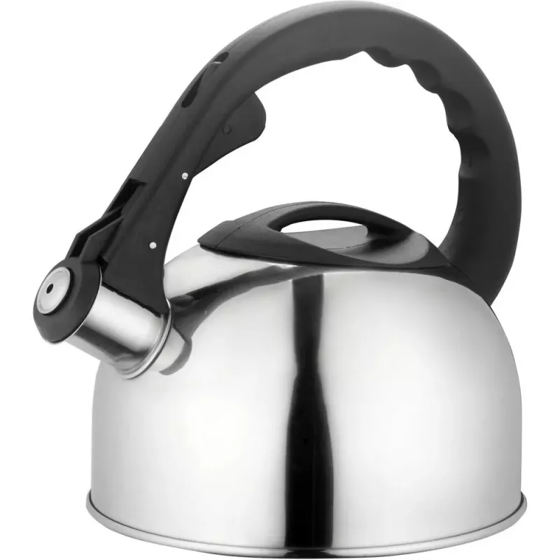 Lamart Lumier LT 7004 hervidor con silbato para fogón, 2 l, acero inoxidable, apto para inducción y gas, Inox