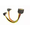 GEMBIRD Cable distribuidor de alimentación SATA con conectores de salida en ángulo, 15 cm