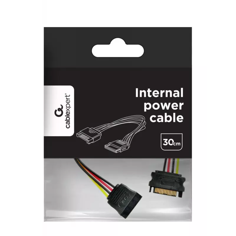 GEMBIRD Cable de extensión de alimentación SATA, 30 cm