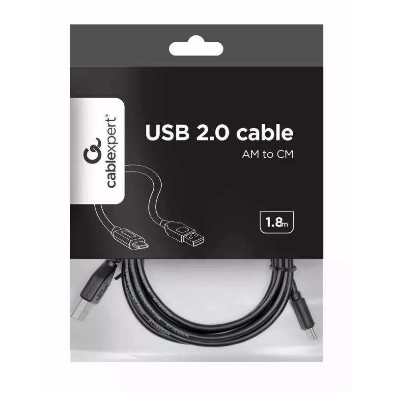 GEMBIRD Cable USB 2.0 AM a Type-C (AM/CM) - 2,0 m