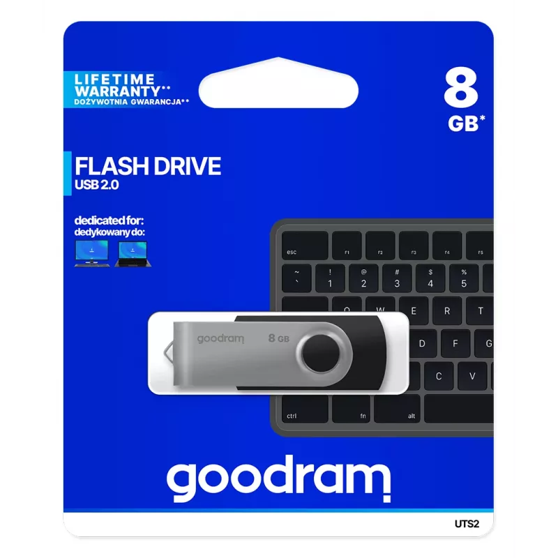 Goodram UTS2 Memoria flash USB 8 GB USB Type-A 2.0 negra