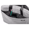 Bolso bandolera NATEC Mustela para portátiles de hasta 39,6 cm (15,6 inch), poliéster, gris, bolsillo frontal, correa de hombro