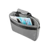 Bolso bandolera NATEC Mustela para portátiles de hasta 39,6 cm (15,6 inch), poliéster, gris, bolsillo frontal, correa de hombro