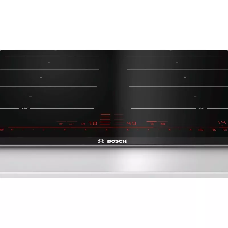Bosch PXX675DC1E Placa de cocina Negra, acero inoxidable de encastre placa de inducción 4 zona(s)