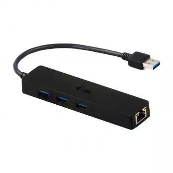i-tec Advance USB 3.0 hub fino 3 puertos adaptador Gigabit Ethernet negro