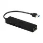 i-tec Advance USB 3.0 hub fino 3 puertos adaptador Gigabit Ethernet negro
