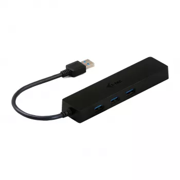 i-tec Advance USB 3.0 hub fino 3 puertos adaptador Gigabit Ethernet negro