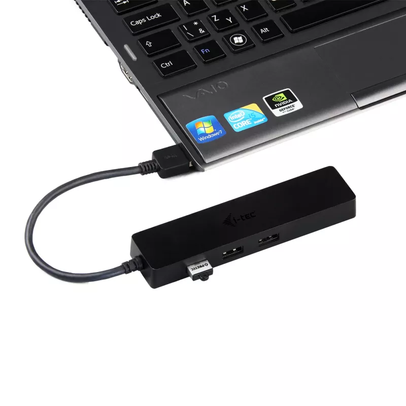 i-tec Advance USB 3.0 hub fino 3 puertos adaptador Gigabit Ethernet negro