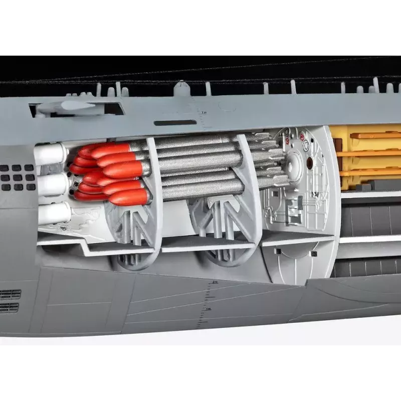 Modelo de submarino Revell submarino Tipo XXI U 2540 e interior