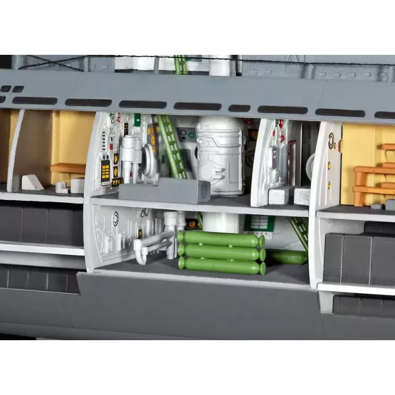 Modelo de submarino Revell submarino Tipo XXI U 2540 e interior
