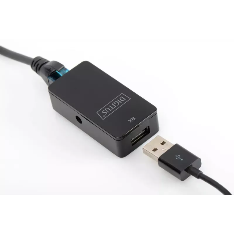 DIGITUS USB-Extender USB 2.0 para uso con cable Cat5/5e/6 (UTP STP o SFT) hasta 50 m
