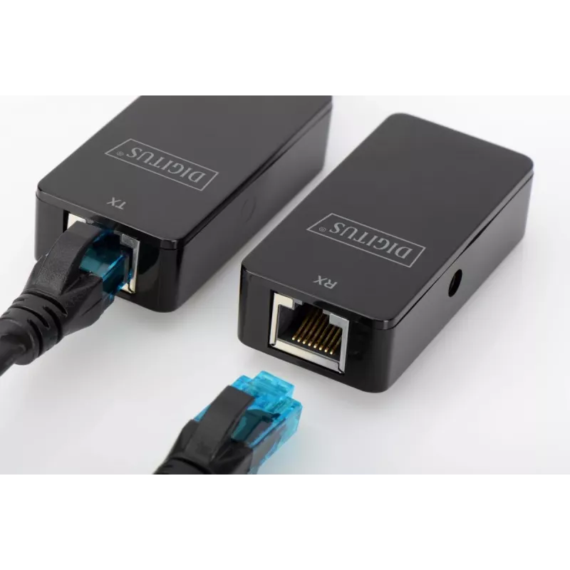 DIGITUS USB-Extender USB 2.0 para uso con cable Cat5/5e/6 (UTP STP o SFT) hasta 50 m