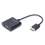 Adaptador convertidor DIGITUS HDMI a VGA Type-A - conector VGA (D-Sub), conector hembra de audio de 3,5 mm, negro