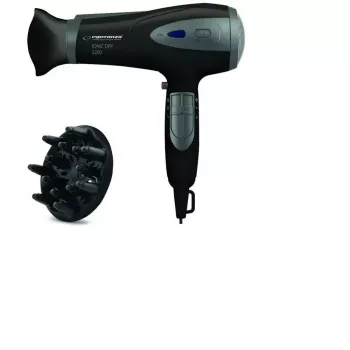 Secador de pelo ESPERANZA Vivien EBH005K — 2200 W, iónico, 3 niveles de calor, 2 velocidades, difusor y concentrador, negro