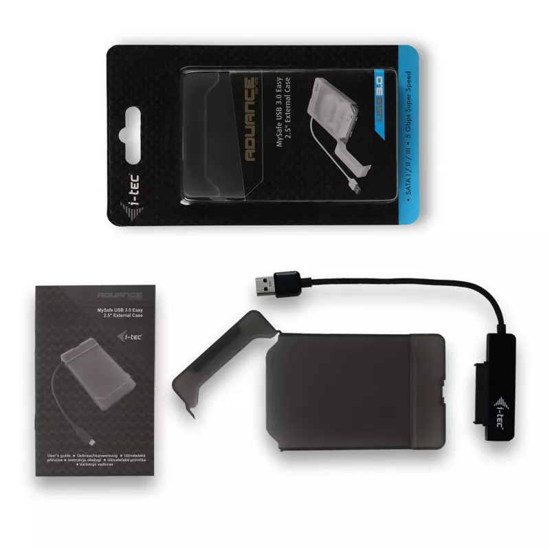 Carcasa HDD/SSD i-tec MySafe USB 3.0 Easy 2,5 pulgadas carcasa externa negra
