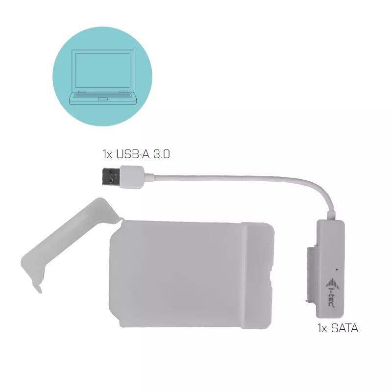 Carcasa HDD/SSD i-tec MySafe USB 3.0 Easy 2,5 pulgadas carcasa externa – blanca