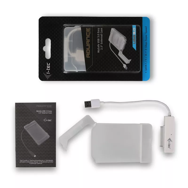 Carcasa HDD/SSD i-tec MySafe USB 3.0 Easy 2,5 pulgadas carcasa externa – blanca