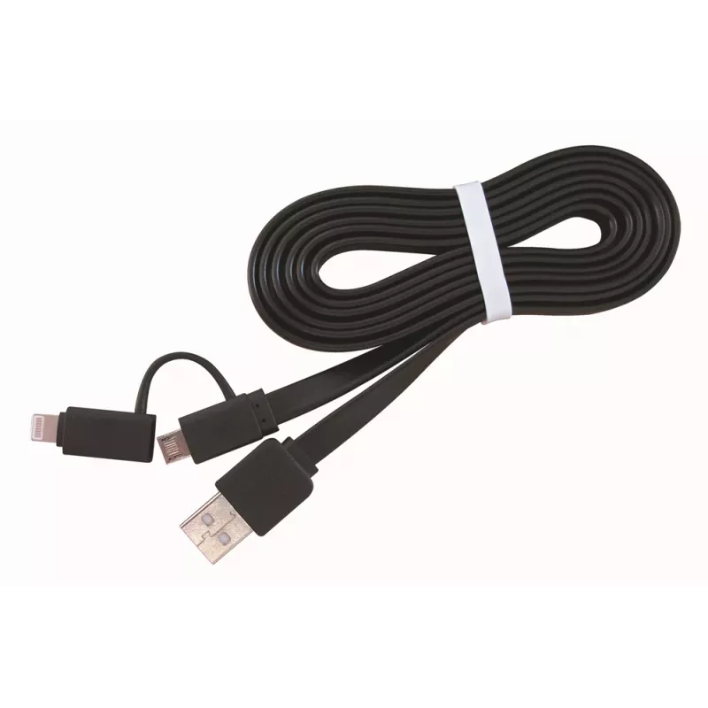 GEMBIRD cable combinado de carga USB a Apple Lightning y Micro-USB de 1 m - negro