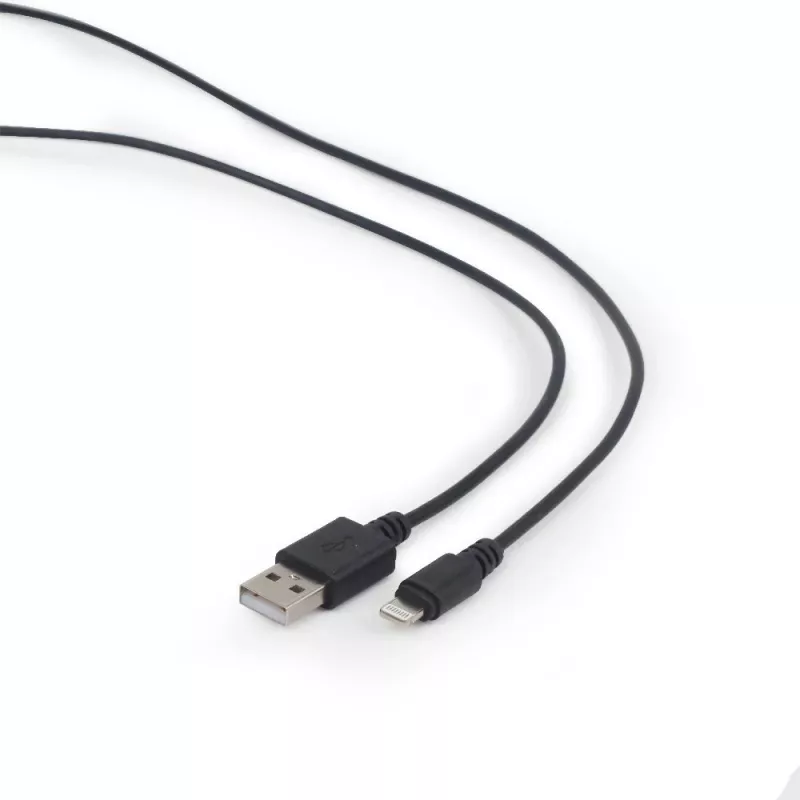 GEMBIRD cable de sincronización y carga USB a Apple Lightning, 2 m - negro