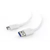 GEMBIRD cable USB 3.0 AM a Type-C (AM/CM) 1 m - blanco