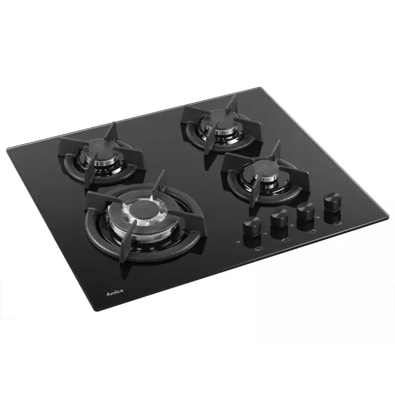 Placa de gas integrable Amica PG6411SR, 4 zonas, control mecánico