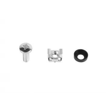 Kit de montaje LANBERG AK-1302-S — acero inoxidable, 50 uds., incluye tuercas enjauladas y tornillos