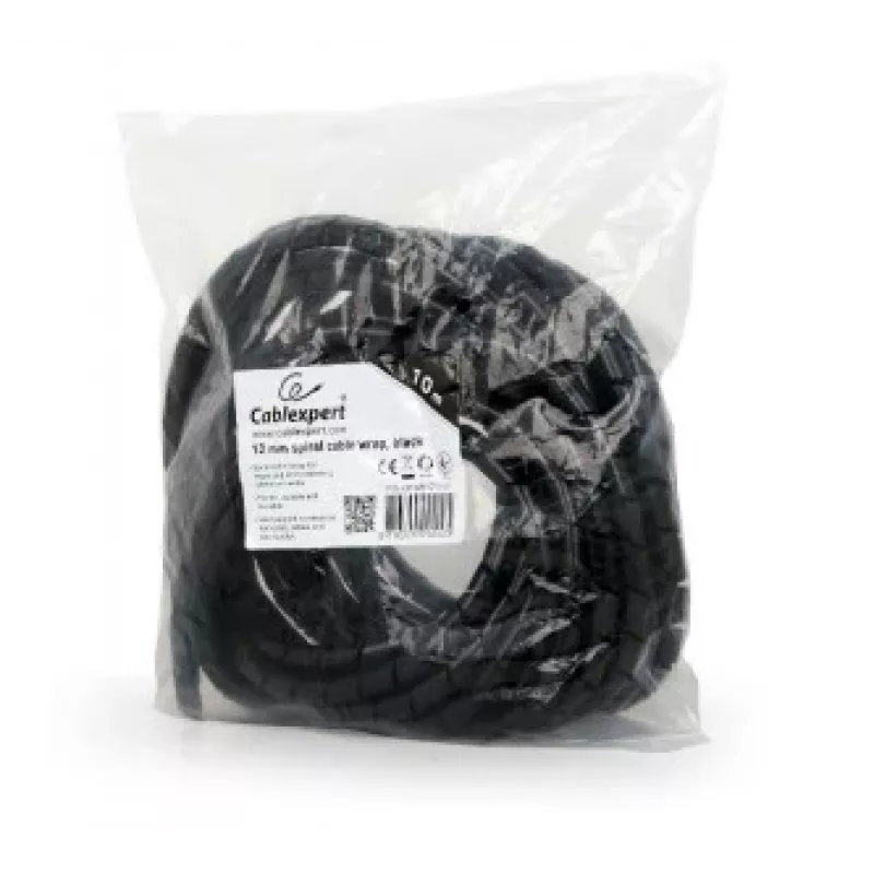 Funda espiral para cables GEMBIRD 12 mm, 10 m – negra