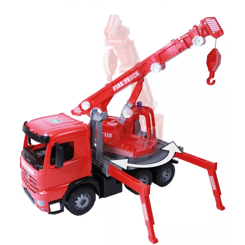 LENA GIGA TRUCKS camión grúa de bomberos Arocs, modelo de camión grúa, 3 año(s), negro, gris, rojo