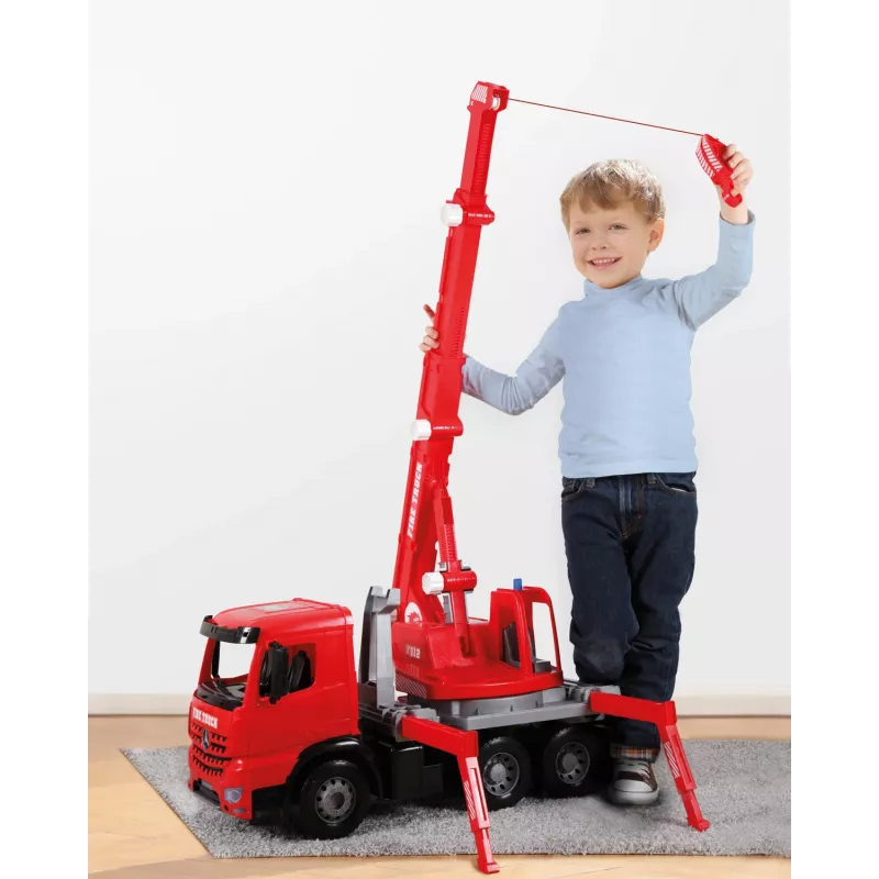 LENA GIGA TRUCKS camión grúa de bomberos Arocs, modelo de camión grúa, 3 año(s), negro, gris, rojo
