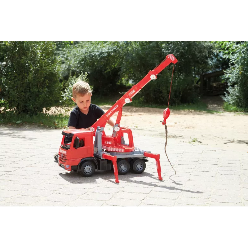 LENA GIGA TRUCKS camión grúa de bomberos Arocs, modelo de camión grúa, 3 año(s), negro, gris, rojo