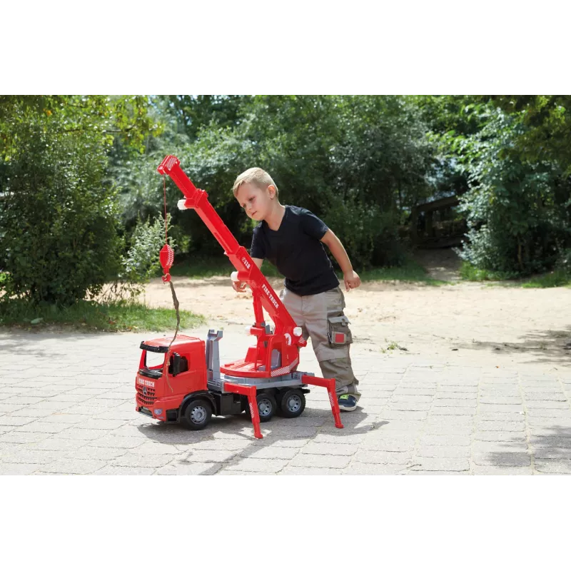 LENA GIGA TRUCKS camión grúa de bomberos Arocs, modelo de camión grúa, 3 año(s), negro, gris, rojo