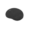 Alfombrilla de ratón NATEC Marmot negra con reposamuñecas de gel, superficie de tela 245×225×22 mm