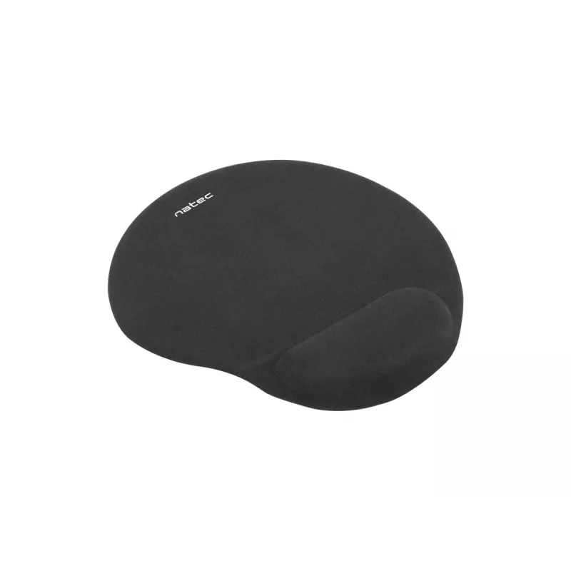 Alfombrilla de ratón NATEC Marmot negra con reposamuñecas de gel, superficie de tela 245×225×22 mm