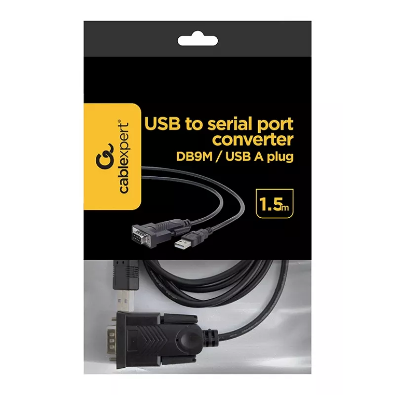 GEMBIRD convertidor USB a DB9M RS232 PL2303TA negro - 1,5 m
