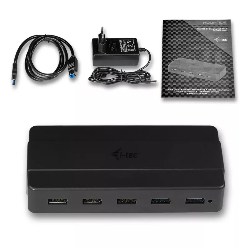 i-tec USB 3.0 Charging HUB 7 puertos fuente de alimentación USB 3.2 Gen 1 Type-B