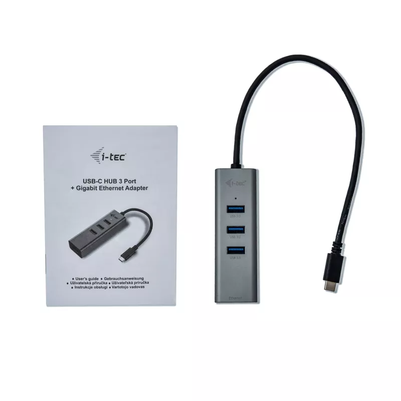 i-tec Metal USB-C HUB 3 puertos + adaptador Gigabit Ethernet