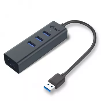i-tec Metal USB 3.0 HUB 3 puertos + adaptador Gigabit Ethernet