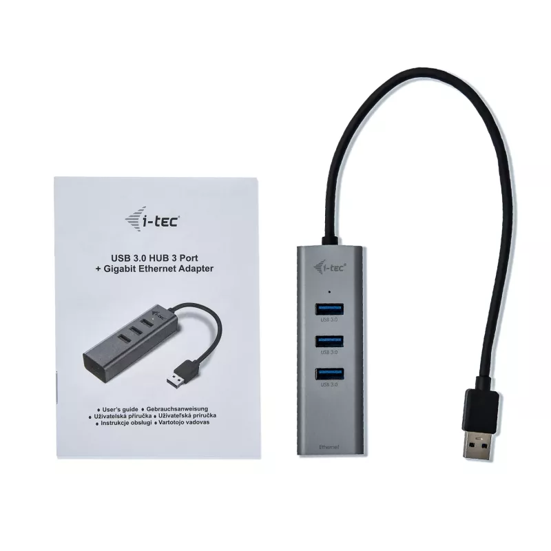 i-tec Metal USB 3.0 HUB 3 puertos + adaptador Gigabit Ethernet