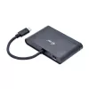 Adaptador de viaje USB-C a HDMI ITEC i-tec USB C HDMI PD/datos – negro, chipset RTS5403/RTS5404/RTS5411/PS176, 90×58×14 mm